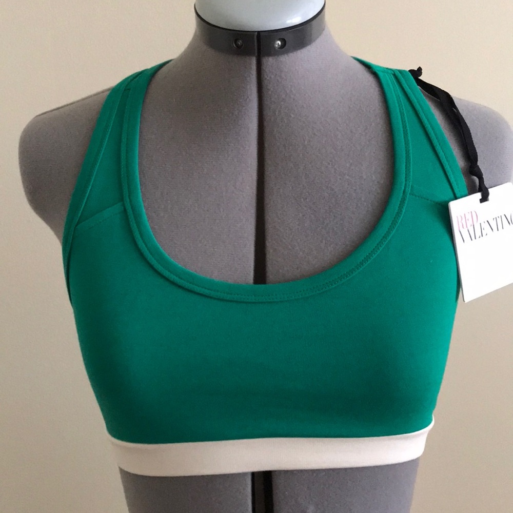 Red Valentino Jersey Sports Bra Top